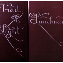 Purpule Leather Silver Calligraphy